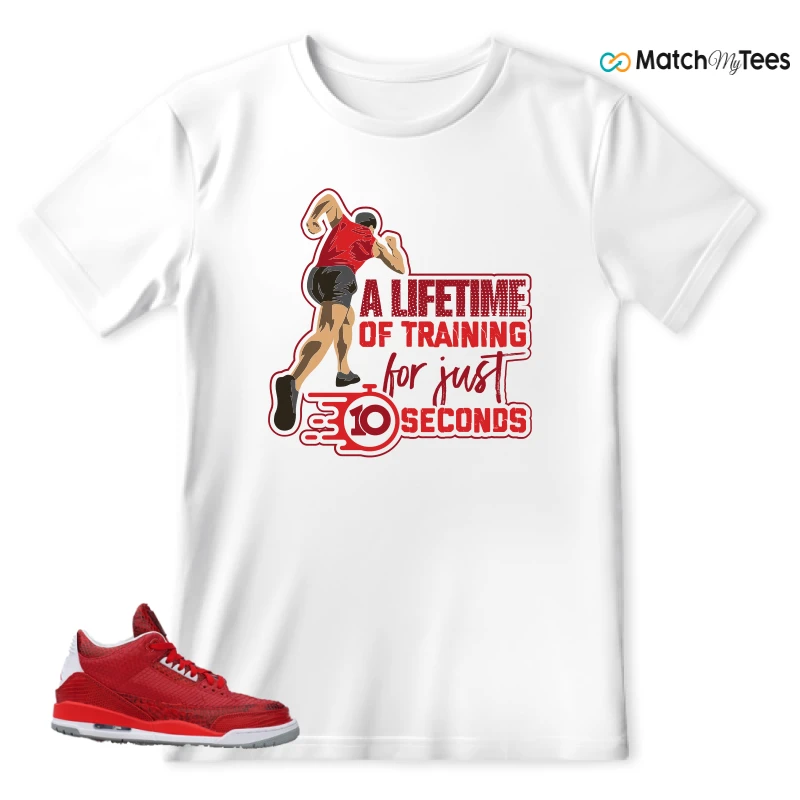 NIKE AIR JORDAN 3 JBF CUSTOM VALENTINE'S DAY SNEAKER Matching Tees t-shirt