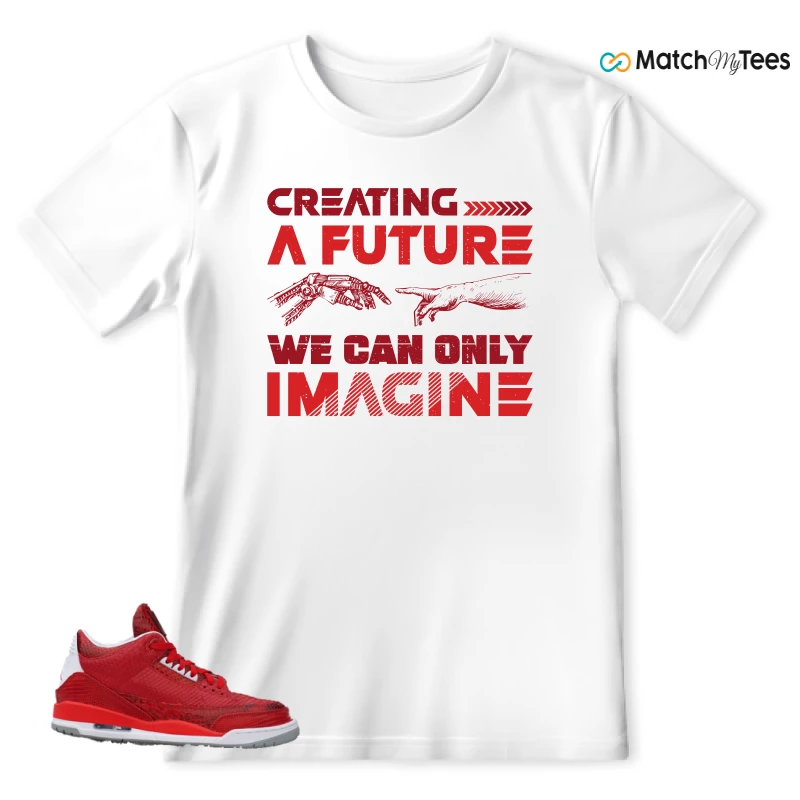 NIKE AIR JORDAN 3 JBF CUSTOM VALENTINE'S DAY SNEAKER Matching Tees t-shirt