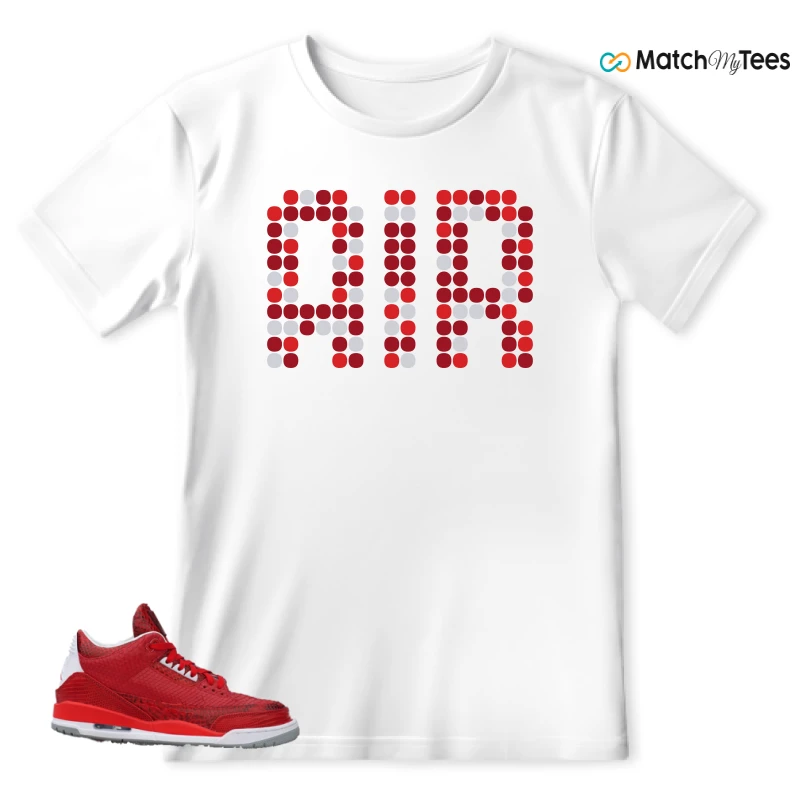 NIKE AIR JORDAN 3 JBF CUSTOM VALENTINE'S DAY SNEAKER Matching Tees t-shirt