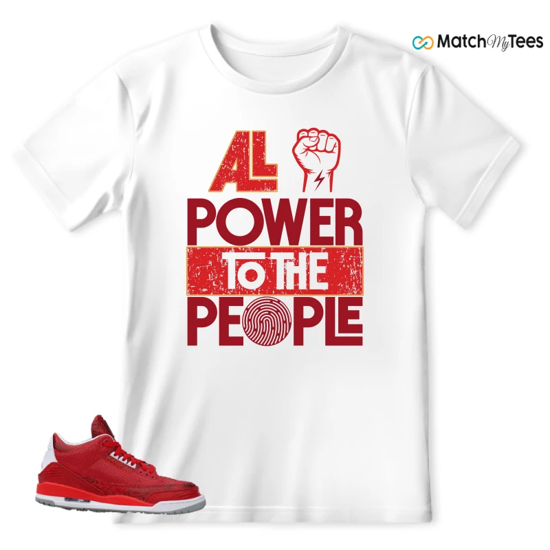 NIKE AIR JORDAN 3 JBF CUSTOM VALENTINE'S DAY SNEAKER Matching Tees t-shirt