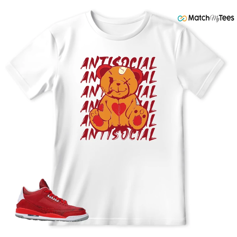 NIKE AIR JORDAN 3 JBF CUSTOM VALENTINE'S DAY SNEAKER Matching Tees t-shirt