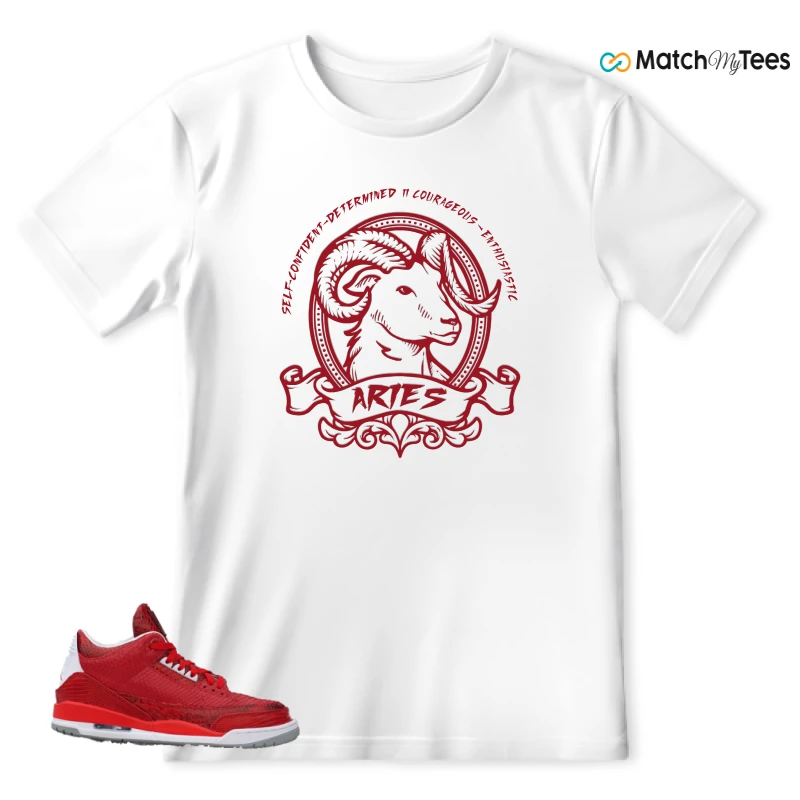 NIKE AIR JORDAN 3 JBF CUSTOM VALENTINE'S DAY SNEAKER Matching Tees t-shirt