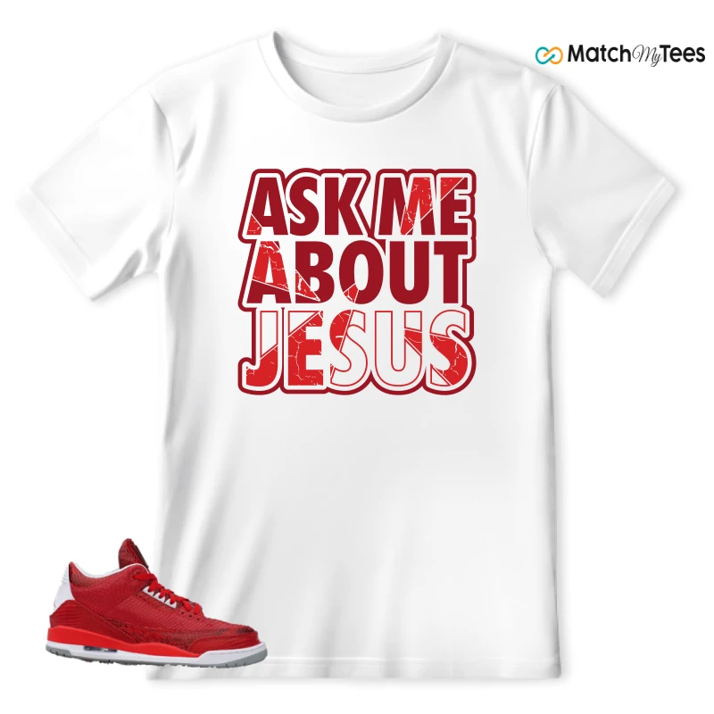 NIKE AIR JORDAN 3 JBF CUSTOM VALENTINE'S DAY SNEAKER Matching Tees t-shirt