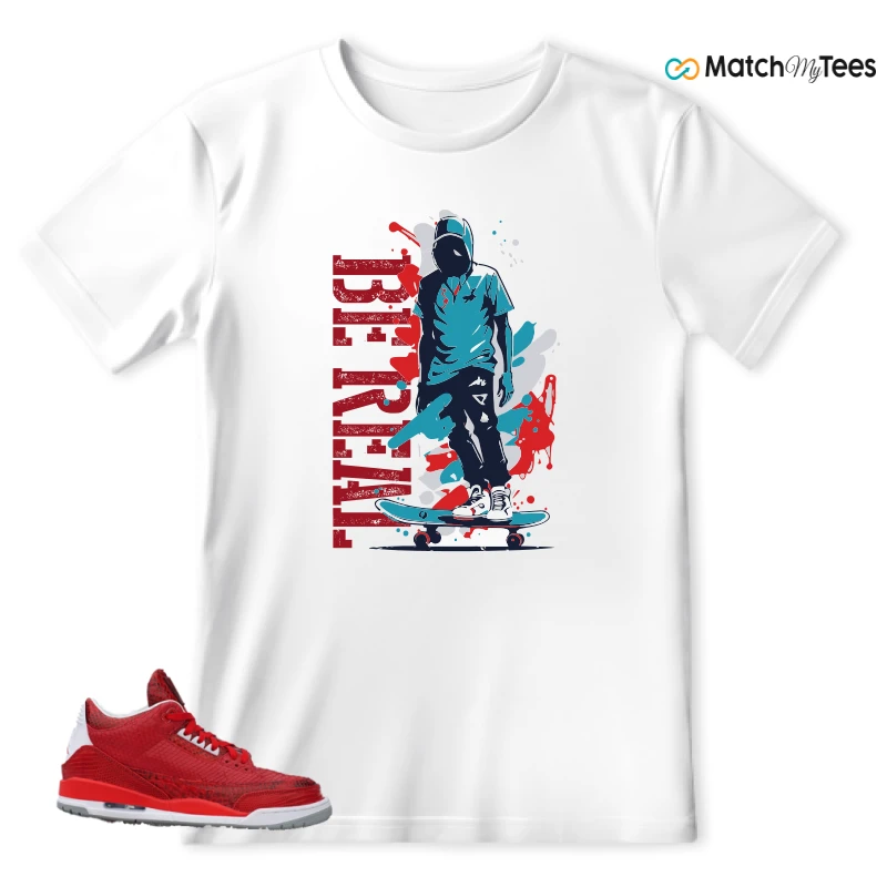 NIKE AIR JORDAN 3 JBF CUSTOM VALENTINE'S DAY SNEAKER Matching Tees t-shirt