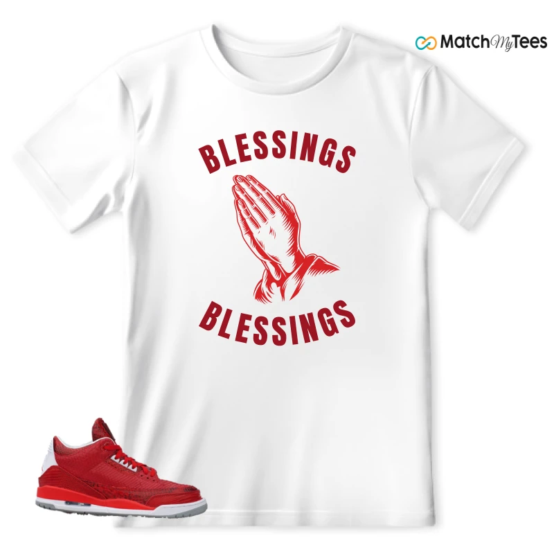 NIKE AIR JORDAN 3 JBF CUSTOM VALENTINE'S DAY SNEAKER Matching Tees t-shirt
