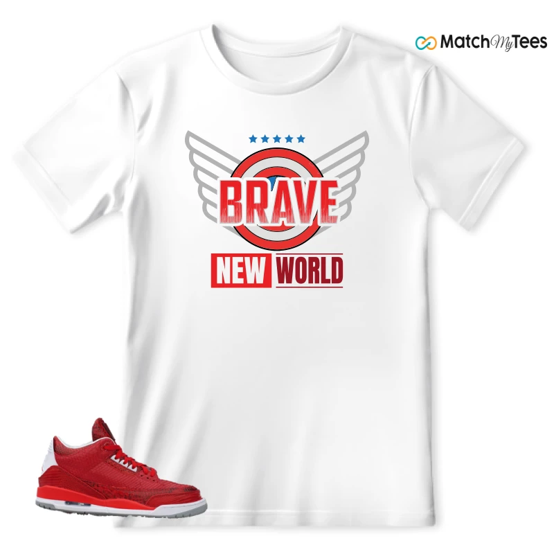 NIKE AIR JORDAN 3 JBF CUSTOM VALENTINE'S DAY SNEAKER Matching Tees t-shirt
