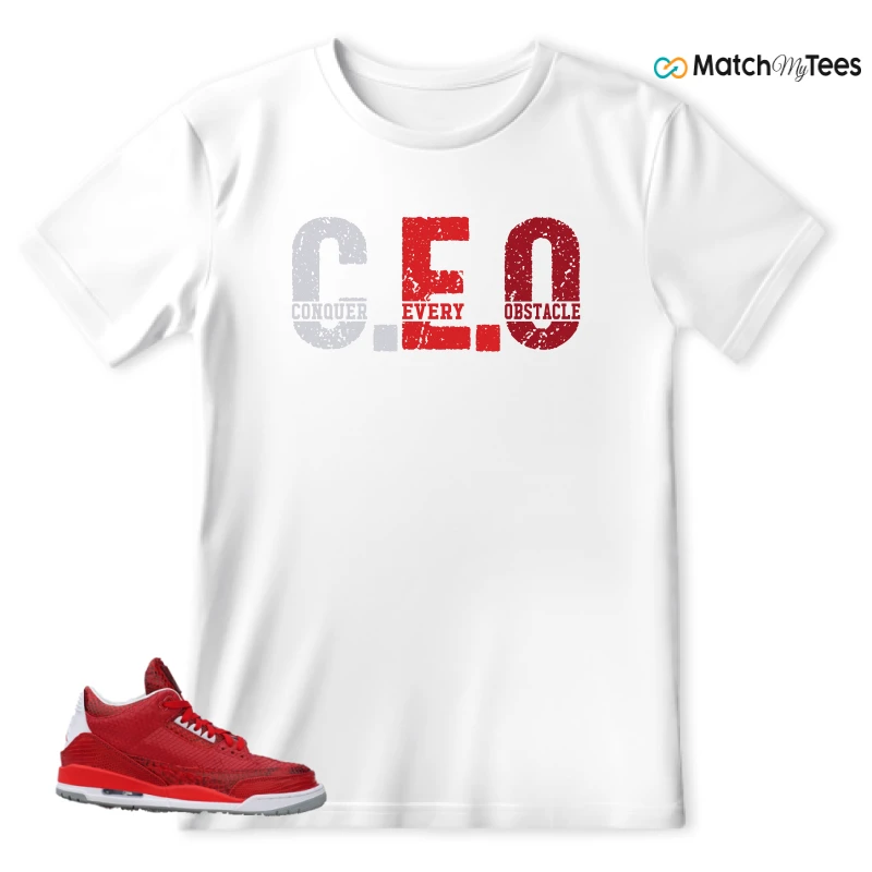 NIKE AIR JORDAN 3 JBF CUSTOM VALENTINE'S DAY SNEAKER Matching Tees t-shirt