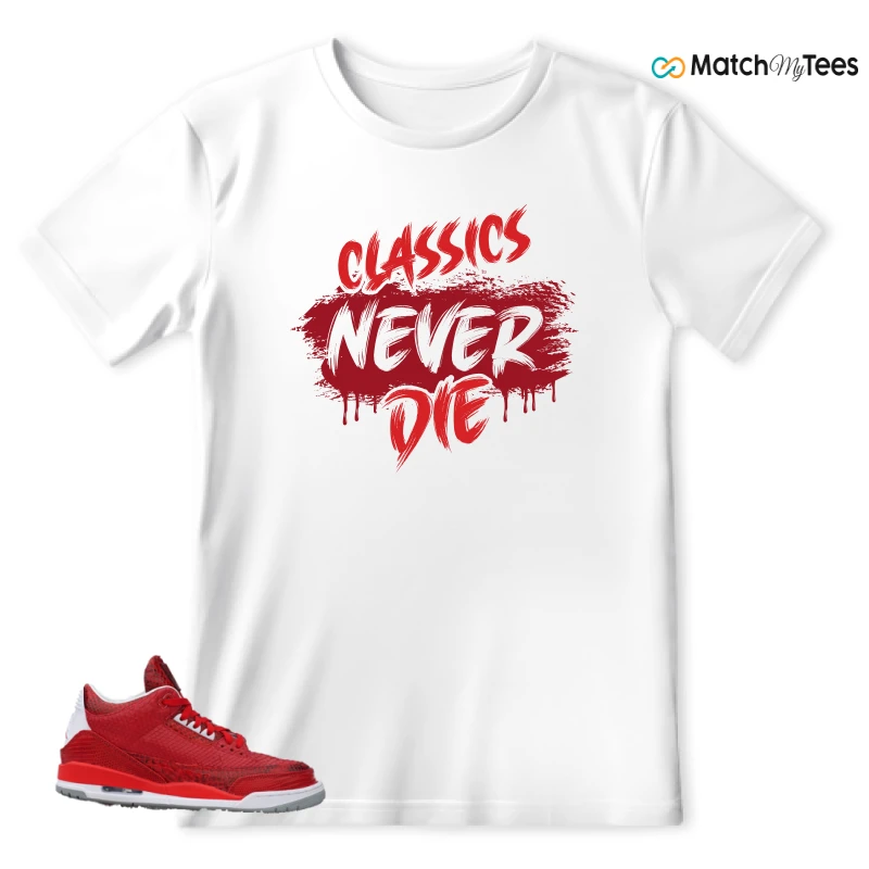 NIKE AIR JORDAN 3 JBF CUSTOM VALENTINE'S DAY SNEAKER Matching Tees t-shirt