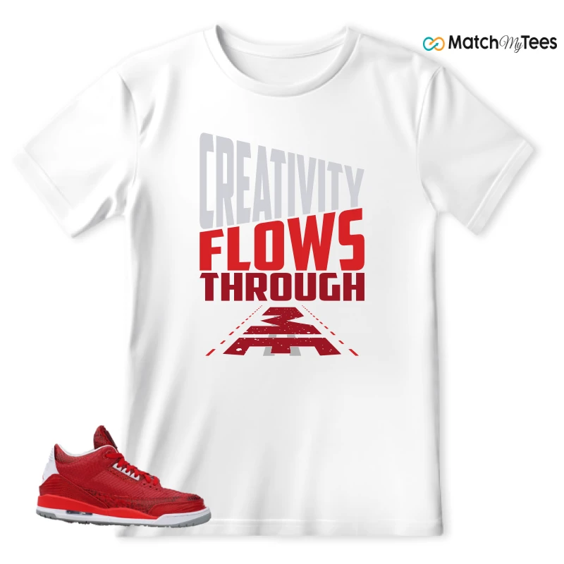 NIKE AIR JORDAN 3 JBF CUSTOM VALENTINE'S DAY SNEAKER Matching Tees t-shirt