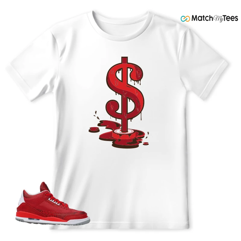NIKE AIR JORDAN 3 JBF CUSTOM VALENTINE'S DAY SNEAKER Matching Tees t-shirt