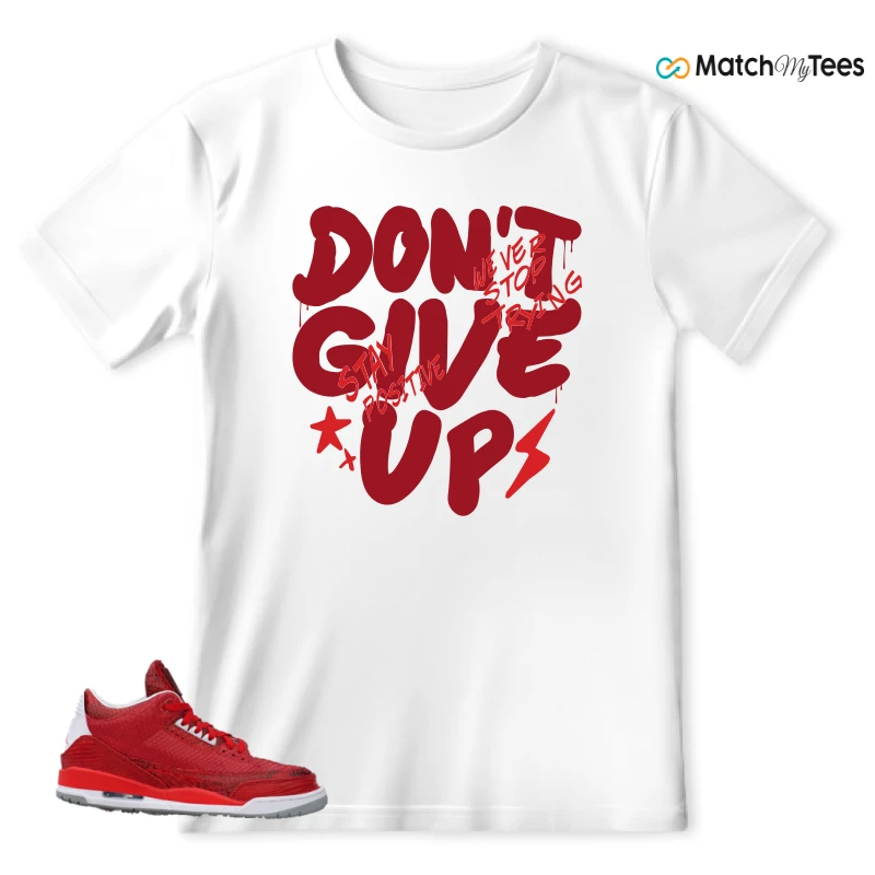 NIKE AIR JORDAN 3 JBF CUSTOM VALENTINE'S DAY SNEAKER Matching Tees t-shirt