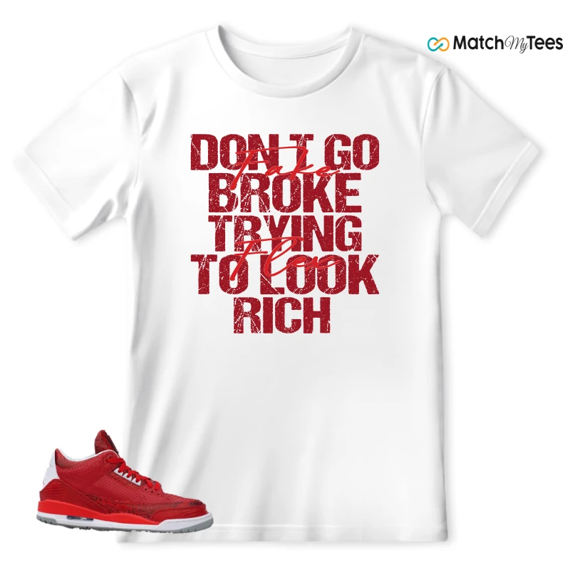 NIKE AIR JORDAN 3 JBF CUSTOM VALENTINE'S DAY SNEAKER Matching Tees t-shirt