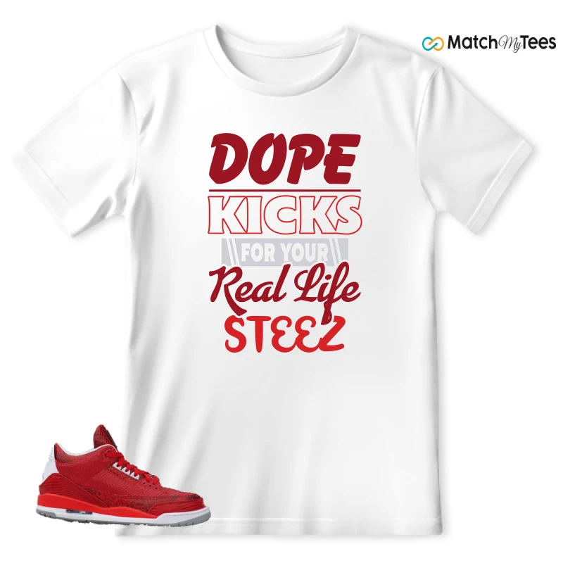 NIKE AIR JORDAN 3 JBF CUSTOM VALENTINE'S DAY SNEAKER Matching Tees t-shirt