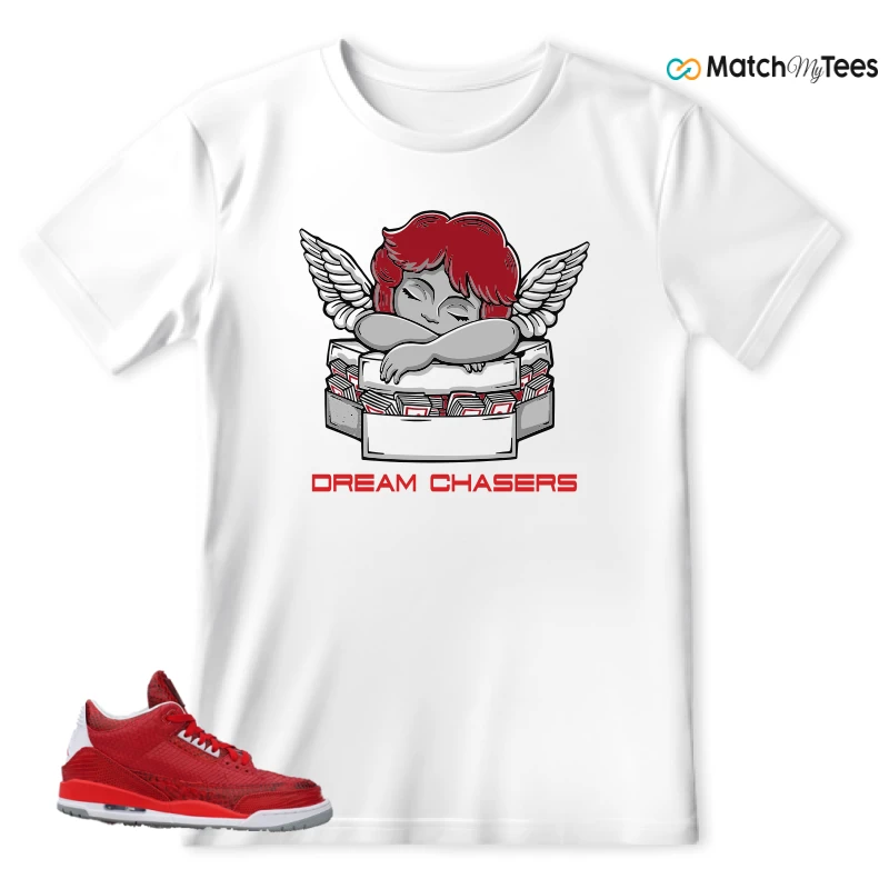 NIKE AIR JORDAN 3 JBF CUSTOM VALENTINE'S DAY SNEAKER Matching Tees t-shirt