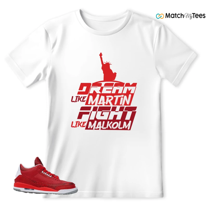 NIKE AIR JORDAN 3 JBF CUSTOM VALENTINE'S DAY SNEAKER Matching Tees t-shirt