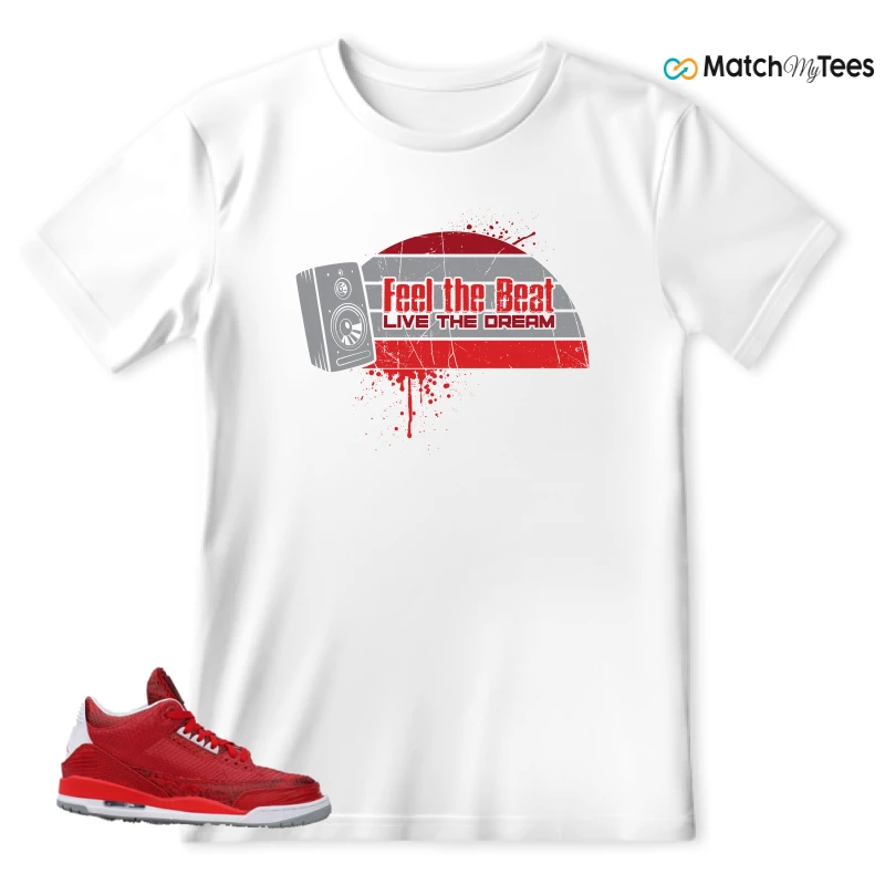 NIKE AIR JORDAN 3 JBF CUSTOM VALENTINE'S DAY SNEAKER Matching Tees t-shirt