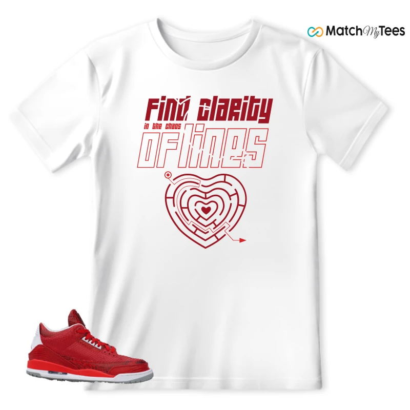 NIKE AIR JORDAN 3 JBF CUSTOM VALENTINE'S DAY SNEAKER Matching Tees t-shirt