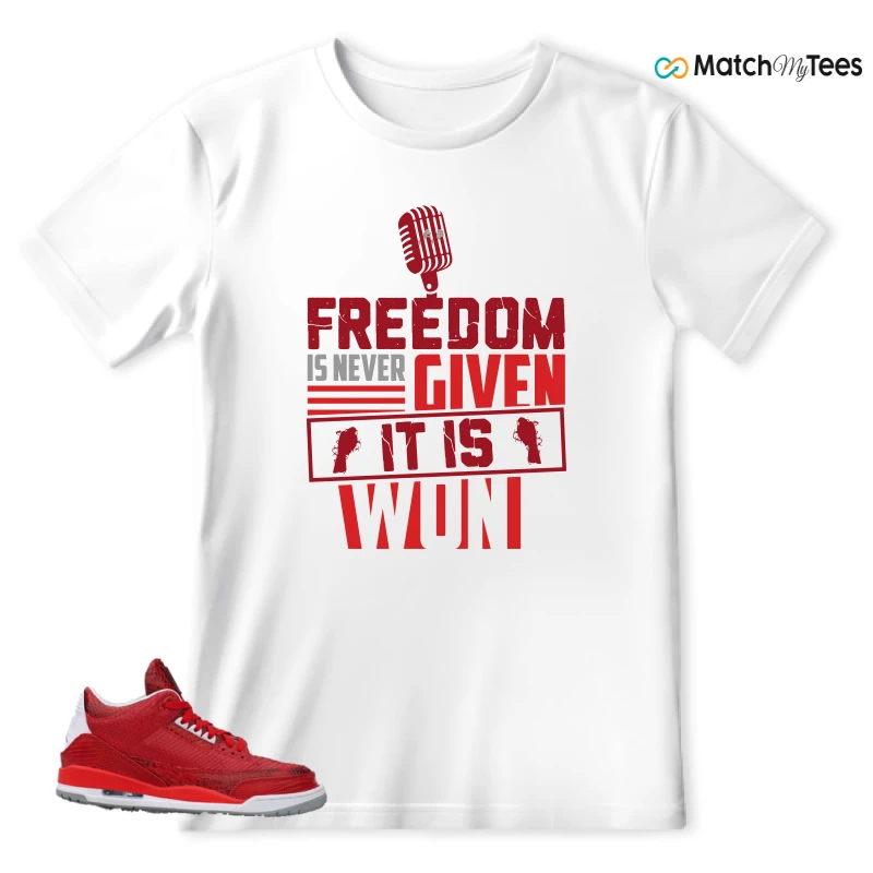 NIKE AIR JORDAN 3 JBF CUSTOM VALENTINE'S DAY SNEAKER Matching Tees t-shirt