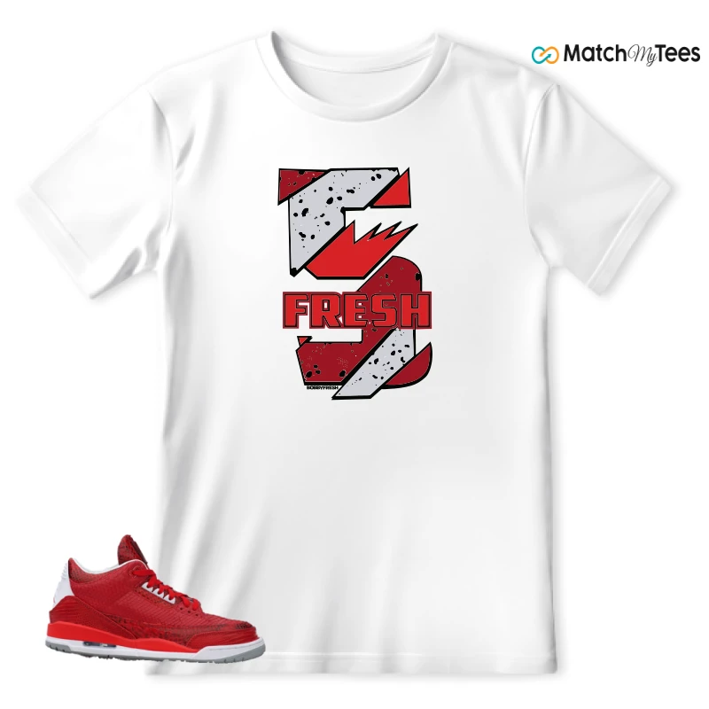 NIKE AIR JORDAN 3 JBF CUSTOM VALENTINE'S DAY SNEAKER Matching Tees t-shirt