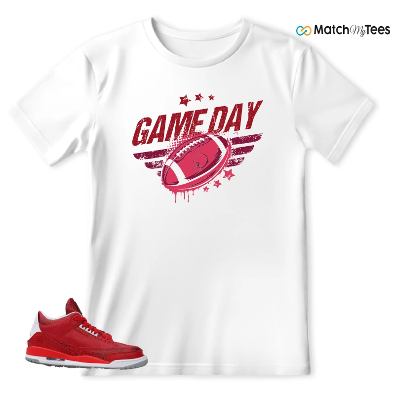 NIKE AIR JORDAN 3 JBF CUSTOM VALENTINE'S DAY SNEAKER Matching Tees t-shirt