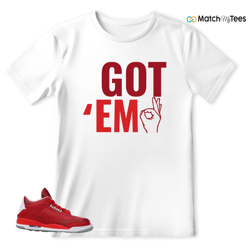 NIKE AIR JORDAN 3 JBF CUSTOM VALENTINE'S DAY SNEAKER Matching Tees t-shirt