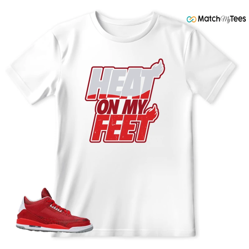 NIKE AIR JORDAN 3 JBF CUSTOM VALENTINE'S DAY SNEAKER Matching Tees t-shirt
