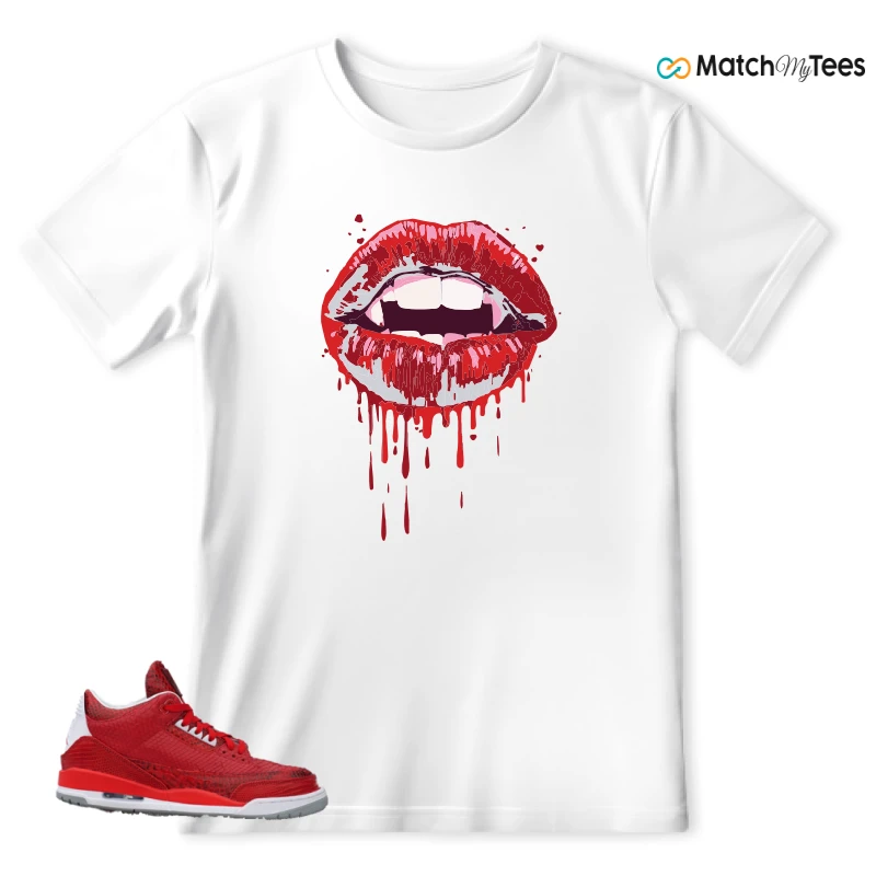 NIKE AIR JORDAN 3 JBF CUSTOM VALENTINE'S DAY SNEAKER Matching Tees t-shirt