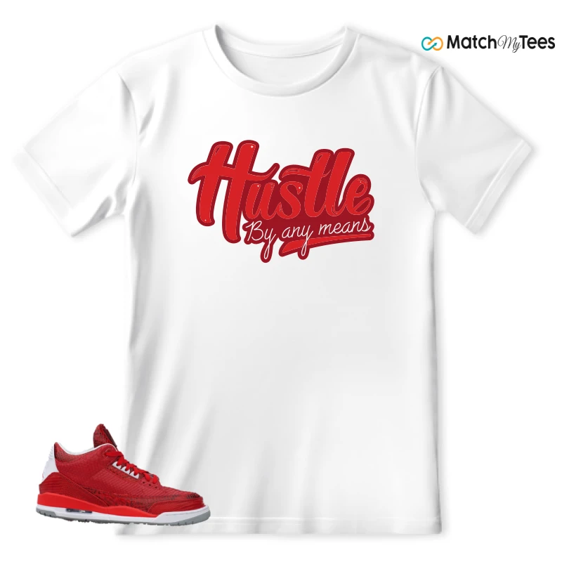 NIKE AIR JORDAN 3 JBF CUSTOM VALENTINE'S DAY SNEAKER Matching Tees t-shirt