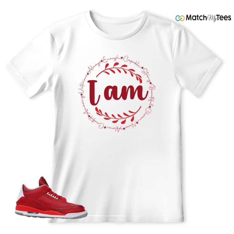 NIKE AIR JORDAN 3 JBF CUSTOM VALENTINE'S DAY SNEAKER Matching Tees t-shirt