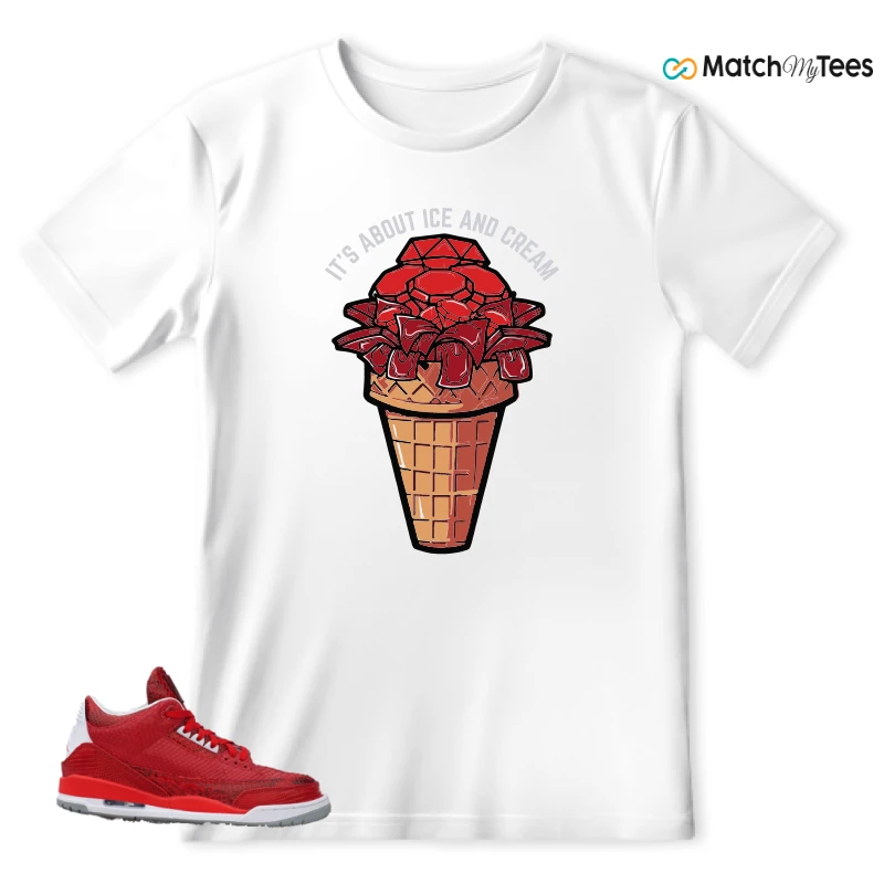 NIKE AIR JORDAN 3 JBF CUSTOM VALENTINE'S DAY SNEAKER Matching Tees t-shirt
