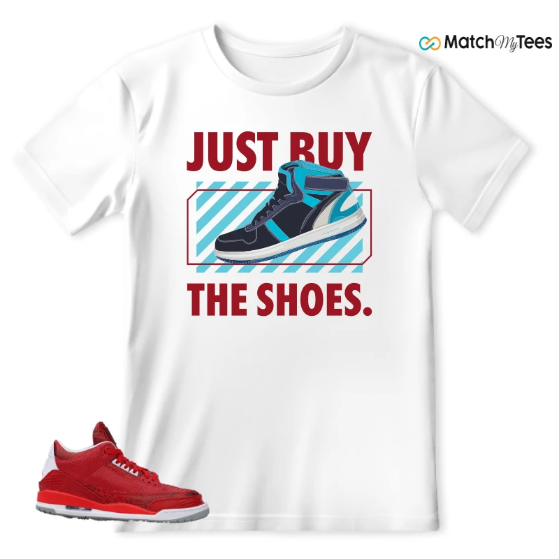 NIKE AIR JORDAN 3 JBF CUSTOM VALENTINE'S DAY SNEAKER Matching Tees t-shirt