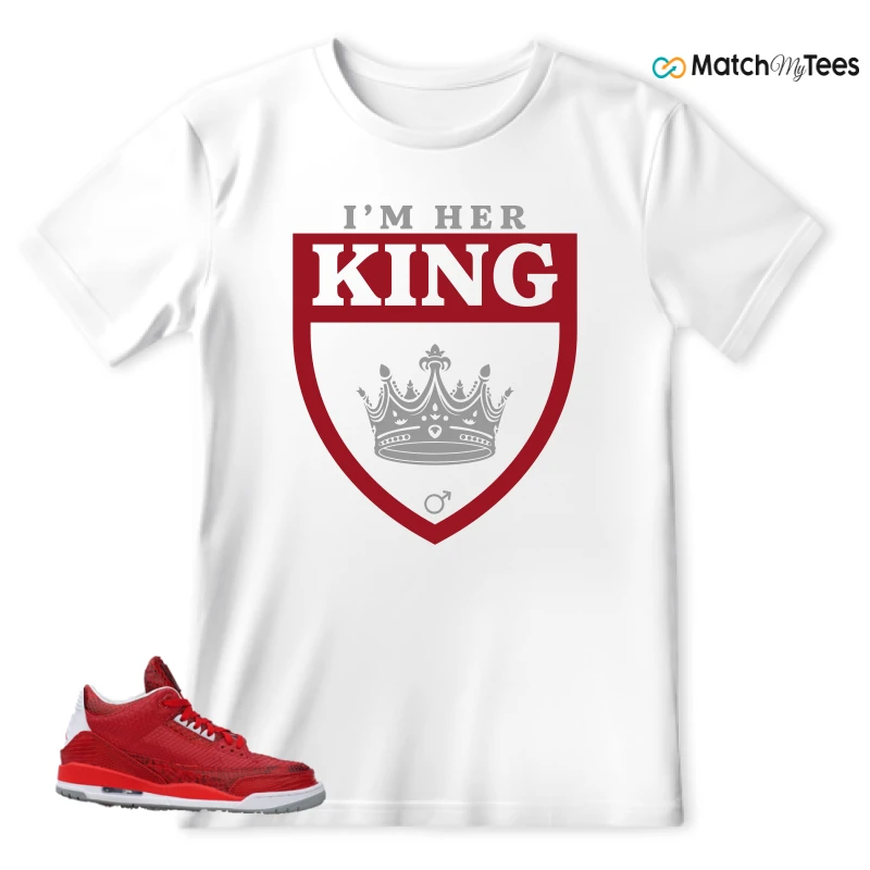 NIKE AIR JORDAN 3 JBF CUSTOM VALENTINE'S DAY SNEAKER Matching Tees t-shirt