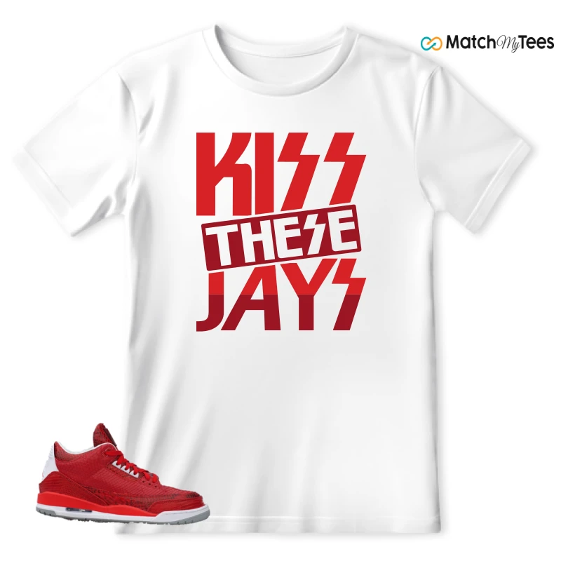 NIKE AIR JORDAN 3 JBF CUSTOM VALENTINE'S DAY SNEAKER Matching Tees t-shirt