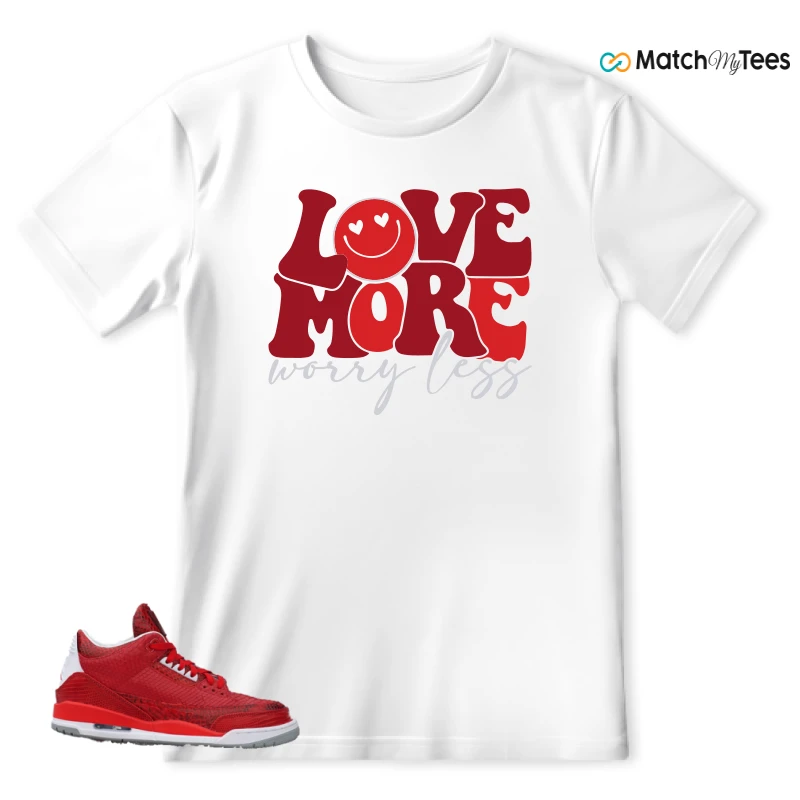 NIKE AIR JORDAN 3 JBF CUSTOM VALENTINE'S DAY SNEAKER Matching Tees t-shirt