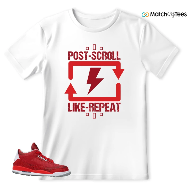 NIKE AIR JORDAN 3 JBF CUSTOM VALENTINE'S DAY SNEAKER Matching Tees t-shirt