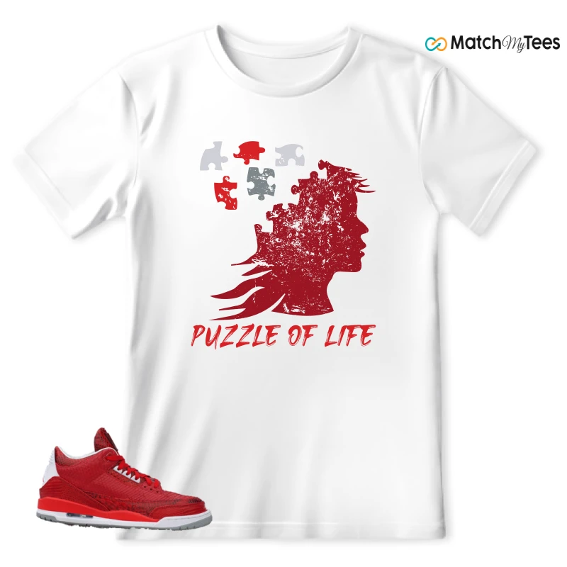 NIKE AIR JORDAN 3 JBF CUSTOM VALENTINE'S DAY SNEAKER Matching Tees t-shirt