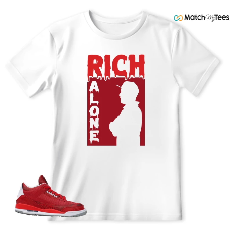 NIKE AIR JORDAN 3 JBF CUSTOM VALENTINE'S DAY SNEAKER Matching Tees t-shirt
