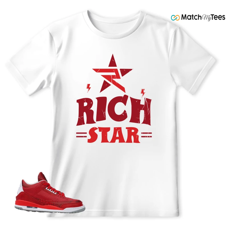 NIKE AIR JORDAN 3 JBF CUSTOM VALENTINE'S DAY SNEAKER Matching Tees t-shirt