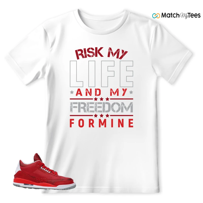 NIKE AIR JORDAN 3 JBF CUSTOM VALENTINE'S DAY SNEAKER Matching Tees t-shirt