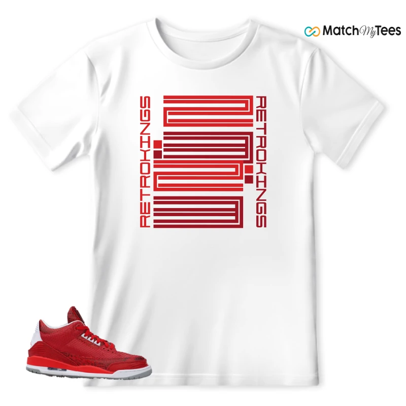 NIKE AIR JORDAN 3 JBF CUSTOM VALENTINE'S DAY SNEAKER Matching Tees t-shirt