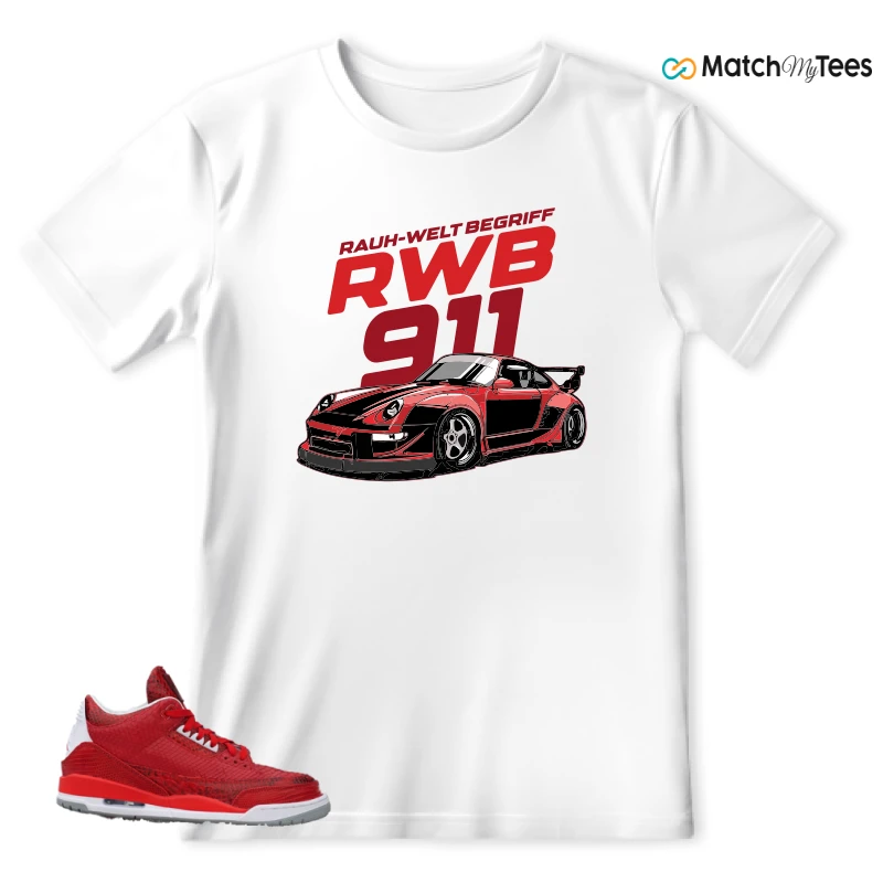 NIKE AIR JORDAN 3 JBF CUSTOM VALENTINE'S DAY SNEAKER Matching Tees t-shirt