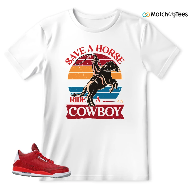 NIKE AIR JORDAN 3 JBF CUSTOM VALENTINE'S DAY SNEAKER Matching Tees t-shirt