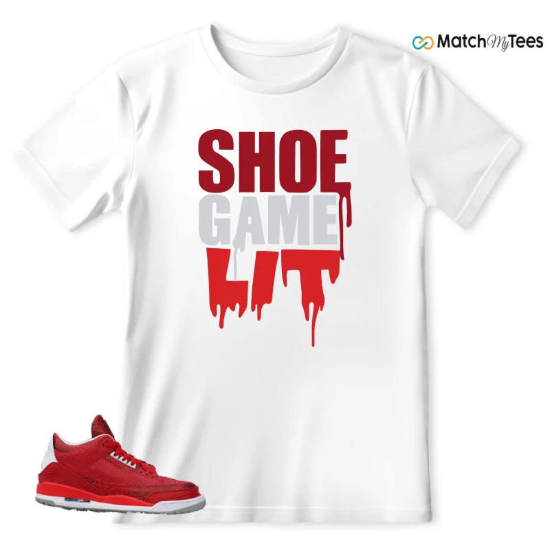 NIKE AIR JORDAN 3 JBF CUSTOM VALENTINE'S DAY SNEAKER Matching Tees t-shirt