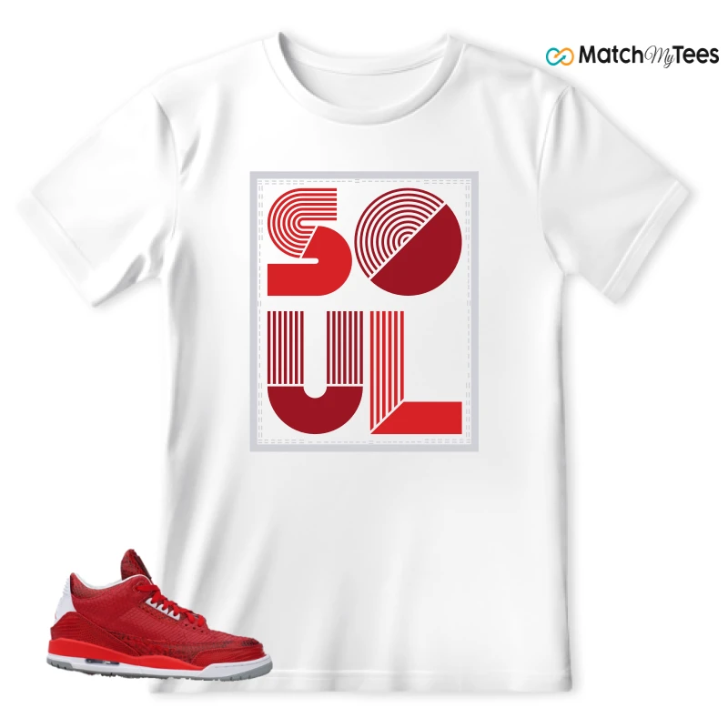 NIKE AIR JORDAN 3 JBF CUSTOM VALENTINE'S DAY SNEAKER Matching Tees t-shirt