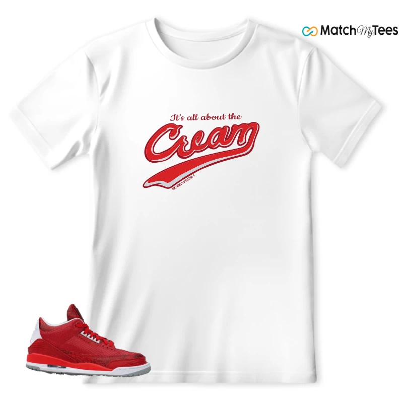 NIKE AIR JORDAN 3 JBF CUSTOM VALENTINE'S DAY SNEAKER Matching Tees t-shirt