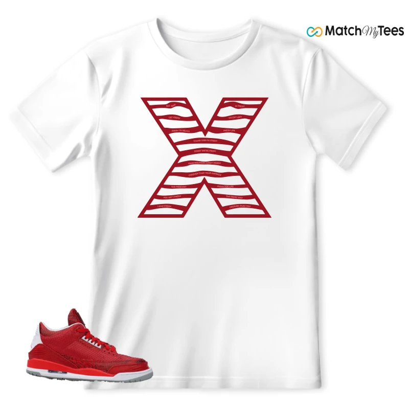NIKE AIR JORDAN 3 JBF CUSTOM VALENTINE'S DAY SNEAKER Matching Tees t-shirt