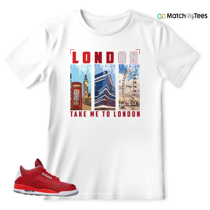 NIKE AIR JORDAN 3 JBF CUSTOM VALENTINE'S DAY SNEAKER Matching Tees t-shirt