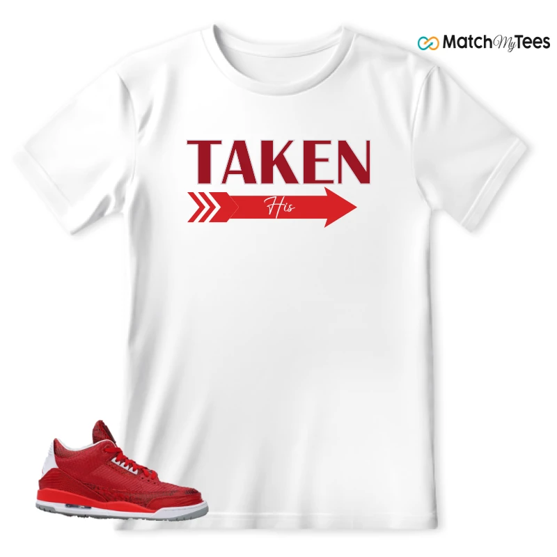 NIKE AIR JORDAN 3 JBF CUSTOM VALENTINE'S DAY SNEAKER Matching Tees t-shirt