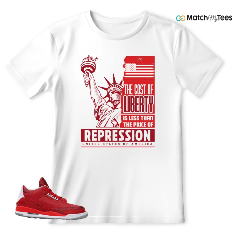 NIKE AIR JORDAN 3 JBF CUSTOM VALENTINE'S DAY SNEAKER Matching Tees t-shirt