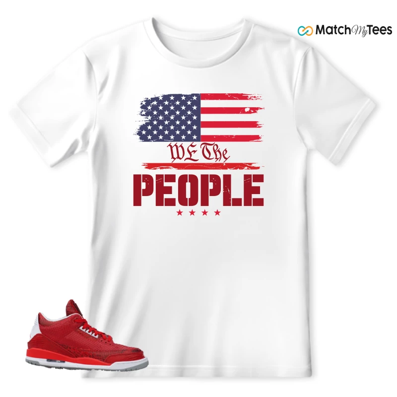 NIKE AIR JORDAN 3 JBF CUSTOM VALENTINE'S DAY SNEAKER Matching Tees t-shirt